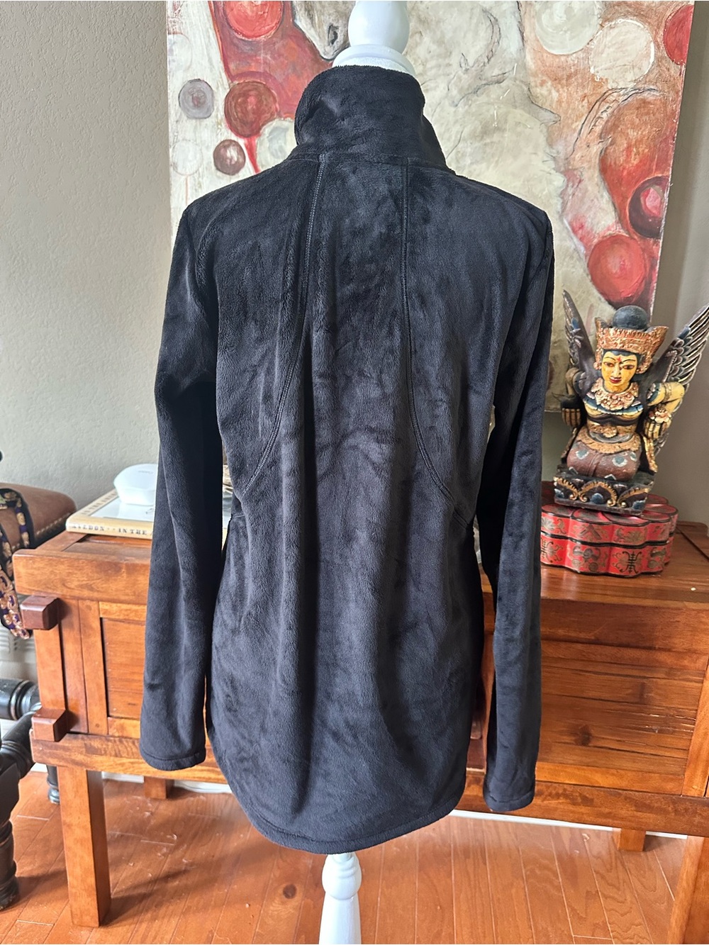Athleta Black Plush Full-Zip Teddy Jacket New - Picture 3 of 5
